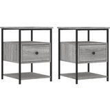 Maison Chic Dvo delni komplet Nočne omarice - Nočne mize siva sonoma 40x42x56 cm inženirski les, (21689422) Cene