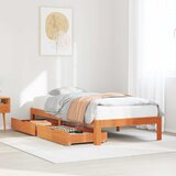 Okvir kreveta s ladicama bez madraca vosak smeđi 75x190 cm | shoptok.hr