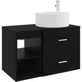 vidaXL Set namještaja za kupaonicu 2 kom. Crni hrast Konstruirano drvo - Crni hrast | shoptok.hr