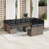 vidaXL 13-dijelni set vrtnih sofa od poliratana s jastucima sivi | shoptok.hr