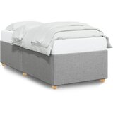 Maison Chic Posteljni okvir - Enojna postelja - Postelja za odrasle brez vzmetnice svetlo siv 80x200 cm blago-J7526, (21774802) | Shoptok.si