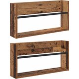  Polica za časopise s policom 2 pcs Staro drvo 60 x 12 x 30 cm | Eponuda.ba