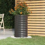 Maison Chic Visoka greda - Greda - Cvetlični Lonec iz prašno premazanega jekla 40x40x68 cm antracit, (21789564) | Shoptok.si