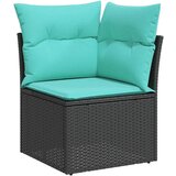  Vrtna garnitura - 7-dijelni set vrtnih sofa od poliratana s jastucima crni bagrem - Crna sa spremištem 1 | shoptok.hr