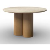 Bessagi Home Jedilna Miza Kiano, Naravne Barve, Porcelan, Ø 130cm Cene