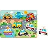 2Kids Toys Shape Puzzles aktivnostna vstavljanka Traffic 12m+ 8 kos | Shoptok.si