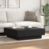  Stolić za kavu crni 90 x 90 x 28 cm od konstruiranog drva | shoptok.hr