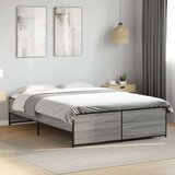  Okvir kreveta boja hrasta 135x190cm konstruirano drvo i metal | shoptok.hr