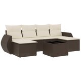 Maison Chic Seti vrtnega pohištva - Vrtna garnitura - Vrtni pohištvo set 7-delna z blazinami rjav poli ratan, (21802115) | Shoptok.si