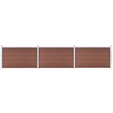 vidaXL Vrtna ograja WPC 526x106 cm rjava Cene