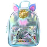  Dječji ruksak s rogom jednoroga i pokretnim konfetima plavi 25 cm 4,5 l | shoptok.hr