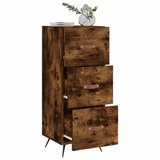  Komoda boja dimljenog hrasta 34,5x34x90 cm konstruirano drvo | shoptok.hr