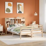vidaXL Knjižna postelja brez vzmetnice 160x200 cm trdna borovina | Shoptok.si