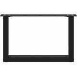  Noge za klub stolić U-oblik 2 kom Crne 50 x (30-31) cm Čelik | shoptok.hr