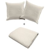 Douceur d intérieur Kremno bel komplet pregrinjala in prevleke za vzglavnik iz mikrovlaken 240x260 cm Romane – | Shoptok.si