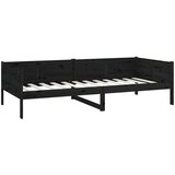  Dnevni ležaj od masivne borovine crni 90 x 190 cm | Eponuda.ba