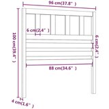  Posteljno vzglavje medeno rjavo 96x4x100 cm trdna borovina, (20648207) | Shoptok.si