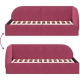  Kutni okvir kreveta Vinska crvena 80 cm x 200 cm Baršun | shoptok.hr