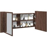  LED kupaonski ormarić s ogledalom smeđa boja hrasta 100x12x45cm | shoptok.hr