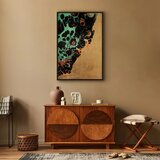 Slika - Composition of Micro Shapes (1-part) - Abstract Forms of Colors 40x60 U crnom drvenom okviru | shoptok.hr
