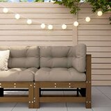  Kutna vrtna sofa smeđa boja meda od masivne borovine | shoptok.hr