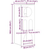  Kreveta Dimljeni hrast 40 x 35 x 100.5 cm Konstruirano drvo | shoptok.hr