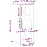  Strani šal Dimljeni oreh 40 x 35 x 100,5 cm Konstruiran les, (5000108427) | Shoptok.si