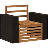  Srednja sofa za van Prirodna - Prirodna Metalni okvir s crnim rattanom | shoptok.hr