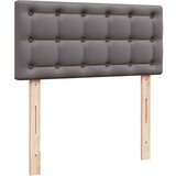 vidaXL Krevet s oprugama i madracem sivi 90 x 190 cm od umjetne kože | shoptok.hr