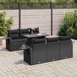 vidaXL 7-dijelni set vrtnih sofa od poliratana s jastucima crni | shoptok.hr