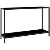 Maison Chic konzolna miza - miza ob steni črna 120x35x75 cm kaljeno steklo, (21786409) | Shoptok.si