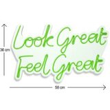 WALLXPERT dekorativna plastična led rasveta look great feel great green | ePonuda.com