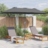  Vrtni suncobran Antracit 380 x 196 x 235 cm | shoptok.hr