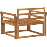  Srednja sofa za van Čvrsto drvo akacije Prirodna - Prirodna Zakrivljeni | shoptok.hr