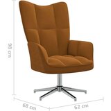  Stol za sproščanje rjav žamet, (20934738) | Shoptok.si