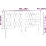  Uzglavlje s ušima tamnoplavo 183x16x118/128 cm baršunasto | shoptok.hr