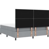  Krevet s oprugama i madracem svijetlo siva 180x200 cm tkanina | shoptok.hr