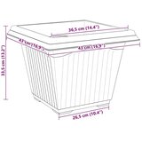  Kvadratna cvetlična posoda 6 pcs Kamnito rdeča Plastika, (5000207571) | Shoptok.si