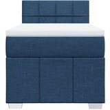 vidaXL Krevet s oprugama i madracem plavi 100 x 200 cm od tkanine | shoptok.hr