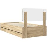  Krevetna konstrukcija s ladicama Sonoma hrast 75 x 190 cm | shoptok.hr