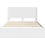  Krevetna konstrukcija s pohranom i uzglavljem Bijela 150 x 200 cm | Shoptok.si