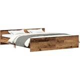 Maison Chic Posteljni okvir - Dvoposteljna postelja - Zakonska postelja brez vzmetnice star les 180x200 cm-J4088, (21776072) | Shoptok.si