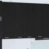 VidaXL Viseći ormarić s policom Zidne Riga Crni hrast 60 x 31 x 100 cm VidaXL Viseći ormarić s policom Zidne Riga Crni hrast 60 x 31 x 100 cm Slike