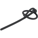 Penis Plug silikonski prsten za glavić sa šupljom uretralnom šipkom (crni) | shoptok.hr