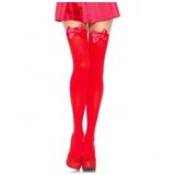 Leg Avenue Samostoječe nogavice Pentlja, rdeče | Shoptok.si