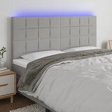 The Living Store LED posteljno vzglavje svetlo sivo 180x5x118/128 cm blago - LED Vzglavje, (21659241) Cene