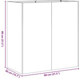  Sadilica crna 80x40x80 cm od hladno valjanog čelika | shoptok.hr