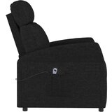  Fotelja na podizanje od tkanine crna | shoptok.hr