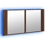  LED kupaonski ormarić s ogledalom boja hrasta 90x12x45 akrilni | shoptok.hr