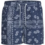 Jack & Jones Kupaće hlače 'FIJI' mornarsko plava / bijela